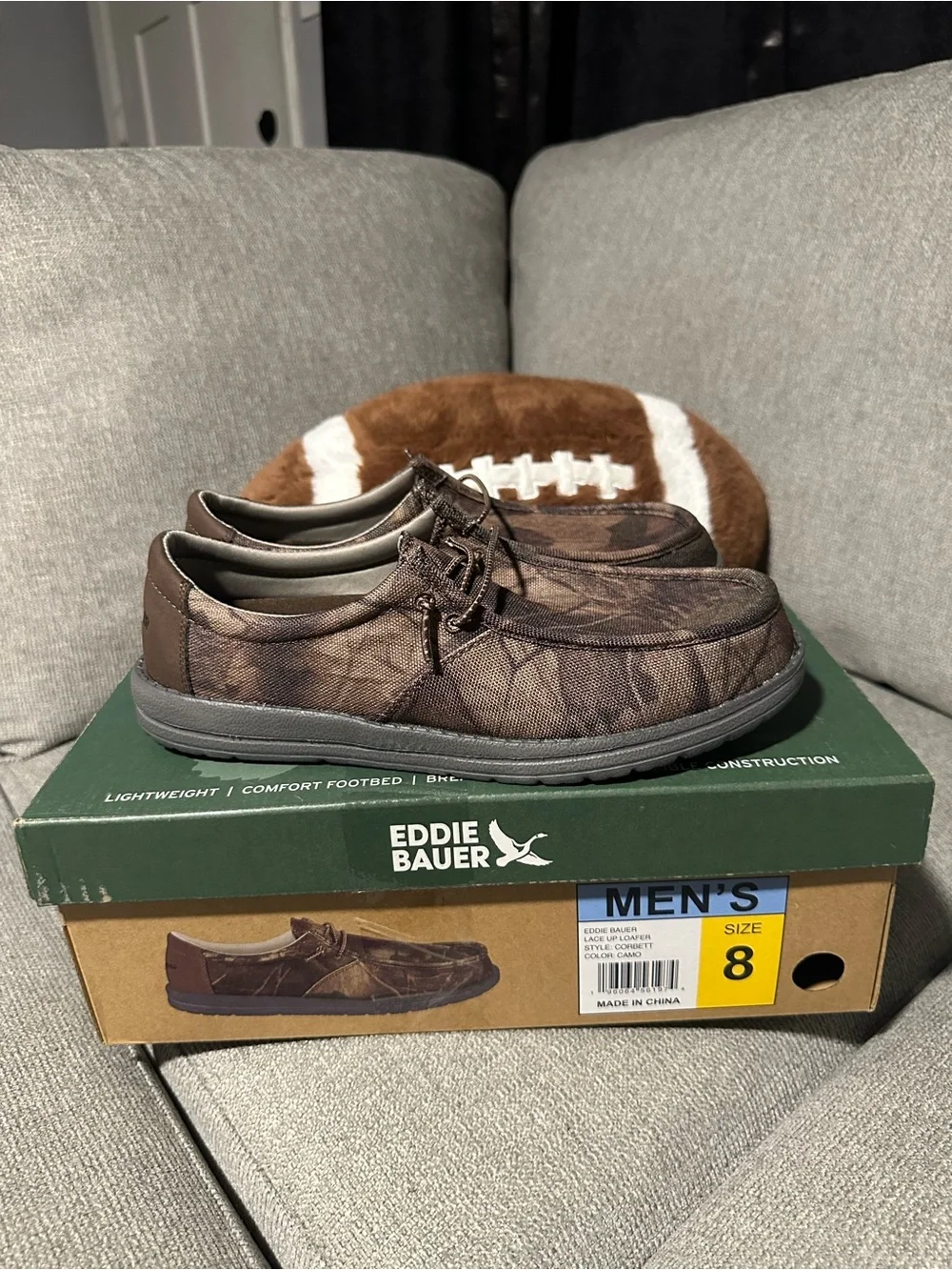 Eddie Bauer Men's Brown Camouflage Slip-On Casual Shoes